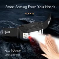 usb rechargeable led head light motion sensor running fishing head light waterproof headlight with infrared sensor
