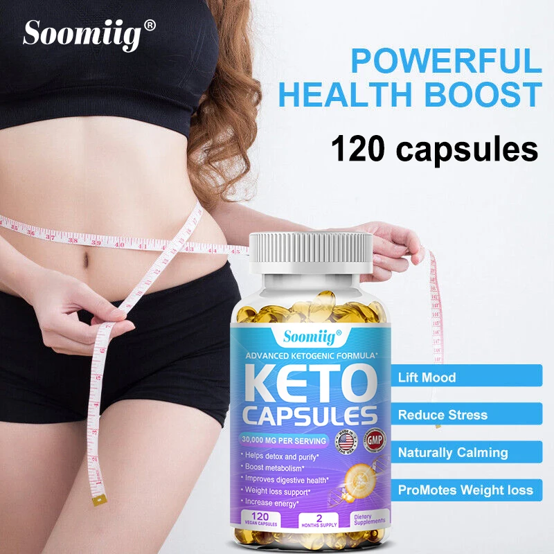 

Soomiig Ketone Capsules Help with Weight and Body Management,reduce Waist Circumference, Promote Metabolism and Control Appetite