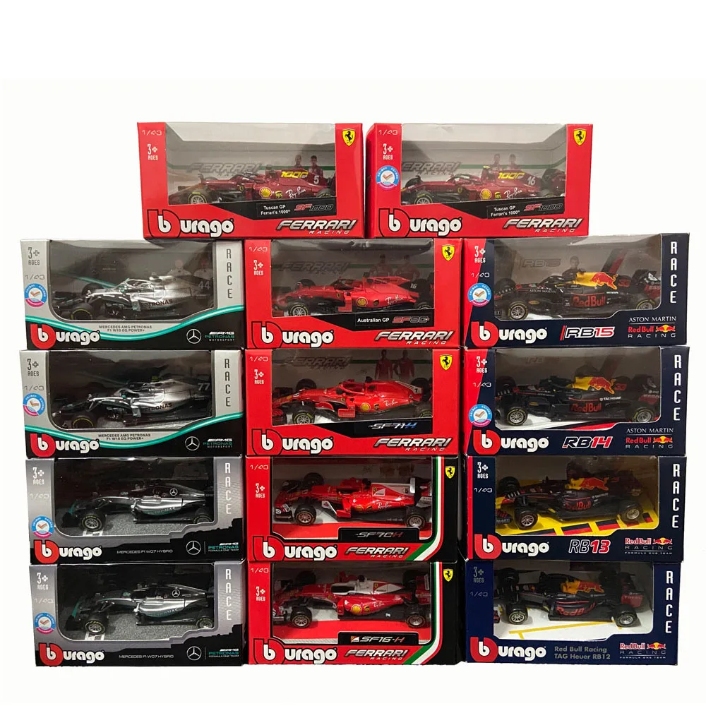 

1:43 2021 Ferraris Red Bulls Benzs Формула 1 Мировая эмуляция модель автомобиля из сплава игрушки коллекционные украшения подарок для детей