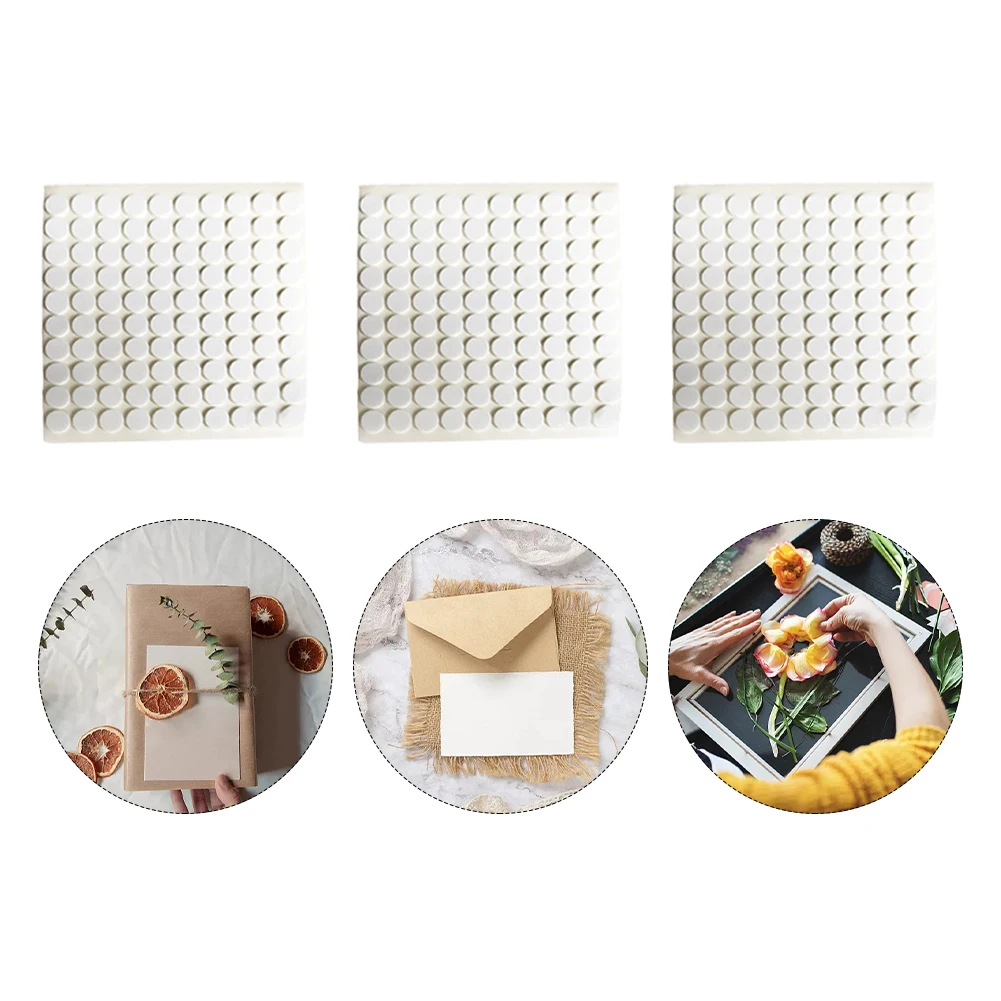 Клейкая самоклеящаяся 3D лента двусторонняя клейкая застежка в горошек 10 мм для