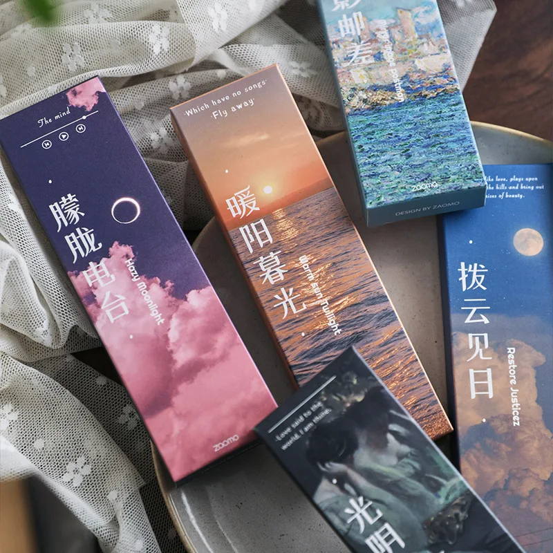 

BULA 30pcs Time Story Bookmark Set Paper Memo Page Marker Bookmarks for Books Reading Gift Unique Stationery Office School