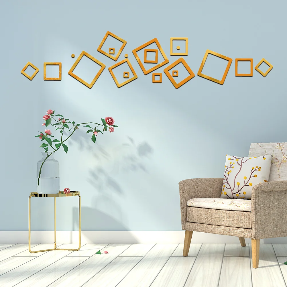 

21 Pcs Tvd Stickers Mirror Wall Box Mirror Wall Decals Shower Mirror Wall Mural Decal Bedroom Mirror