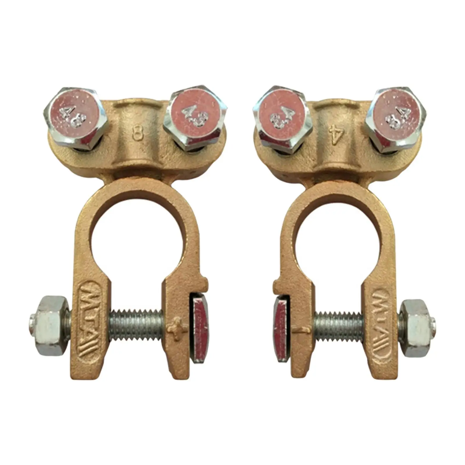 

2 Pieces Universal Top Post Battery Terminal Connector Clamps Accessories for Caravan Car Motorbike Marine Vehicles