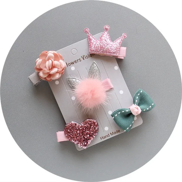 

Winter New Dog Hair Barrettes Princess Pink Cute Cat Hair Bows Accessories For Small Medium Pet Animal Party Grooming Yorkshire