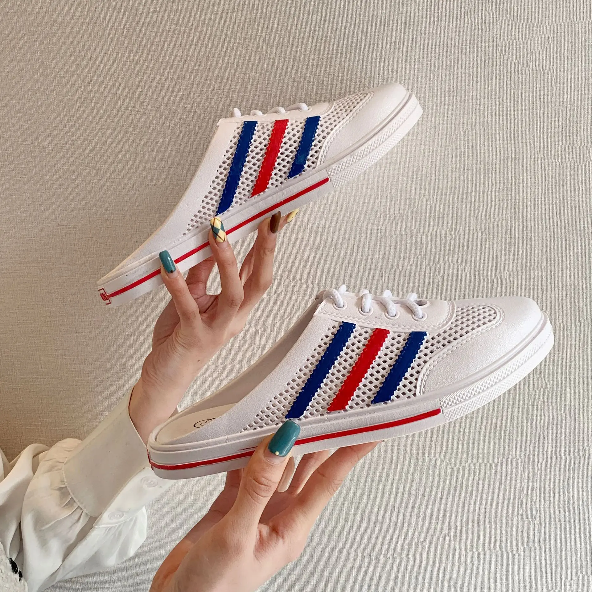 2023 New Half Slipper Women Fashion White Shoes Ourdoor Baotou Non-Slip Couples Sandals And Slippers Ciabatte Uomo Flip Flop