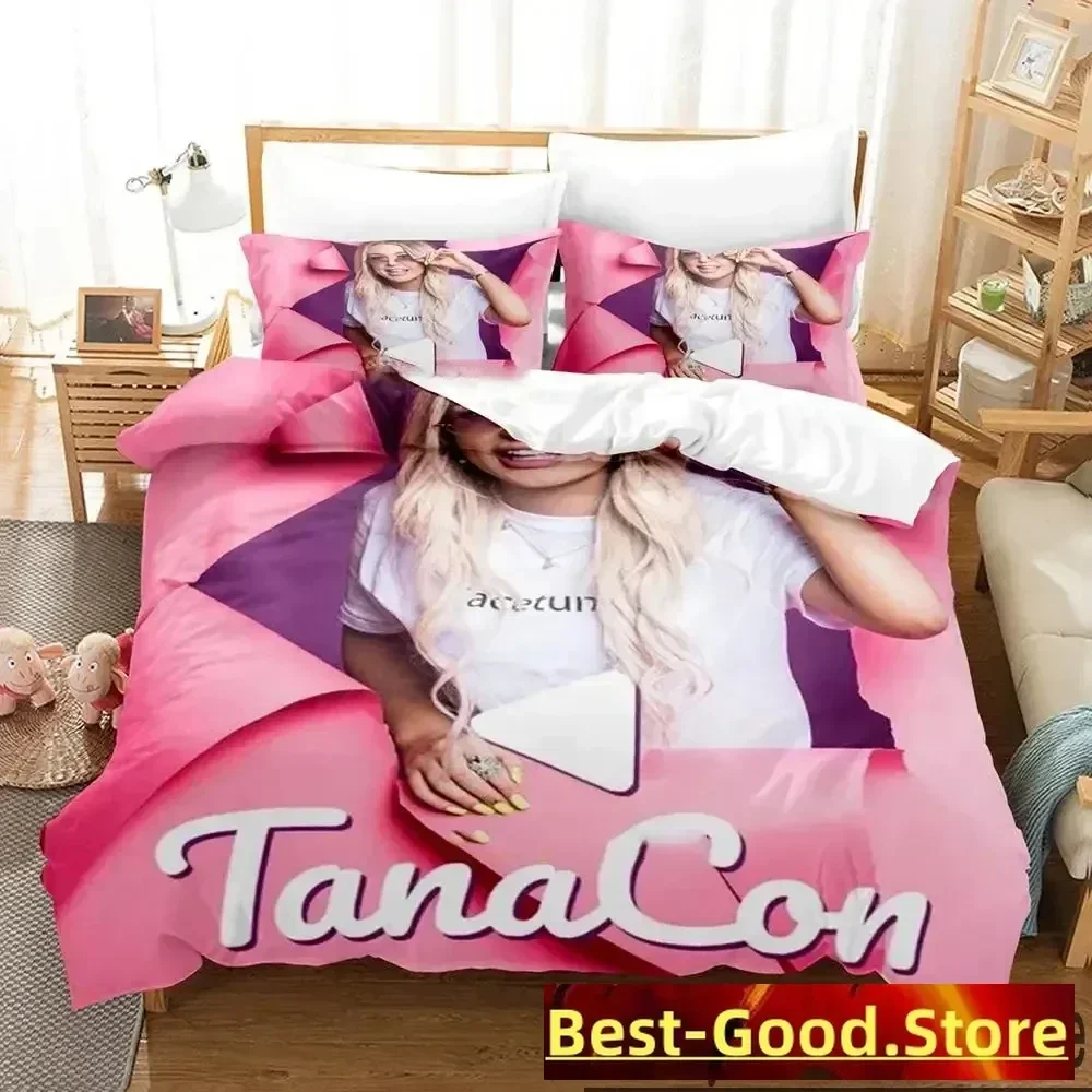 Комплект постельного белья Tana Mongeau TanaCon с 3D принтом пододеяльник наволочка одеяло