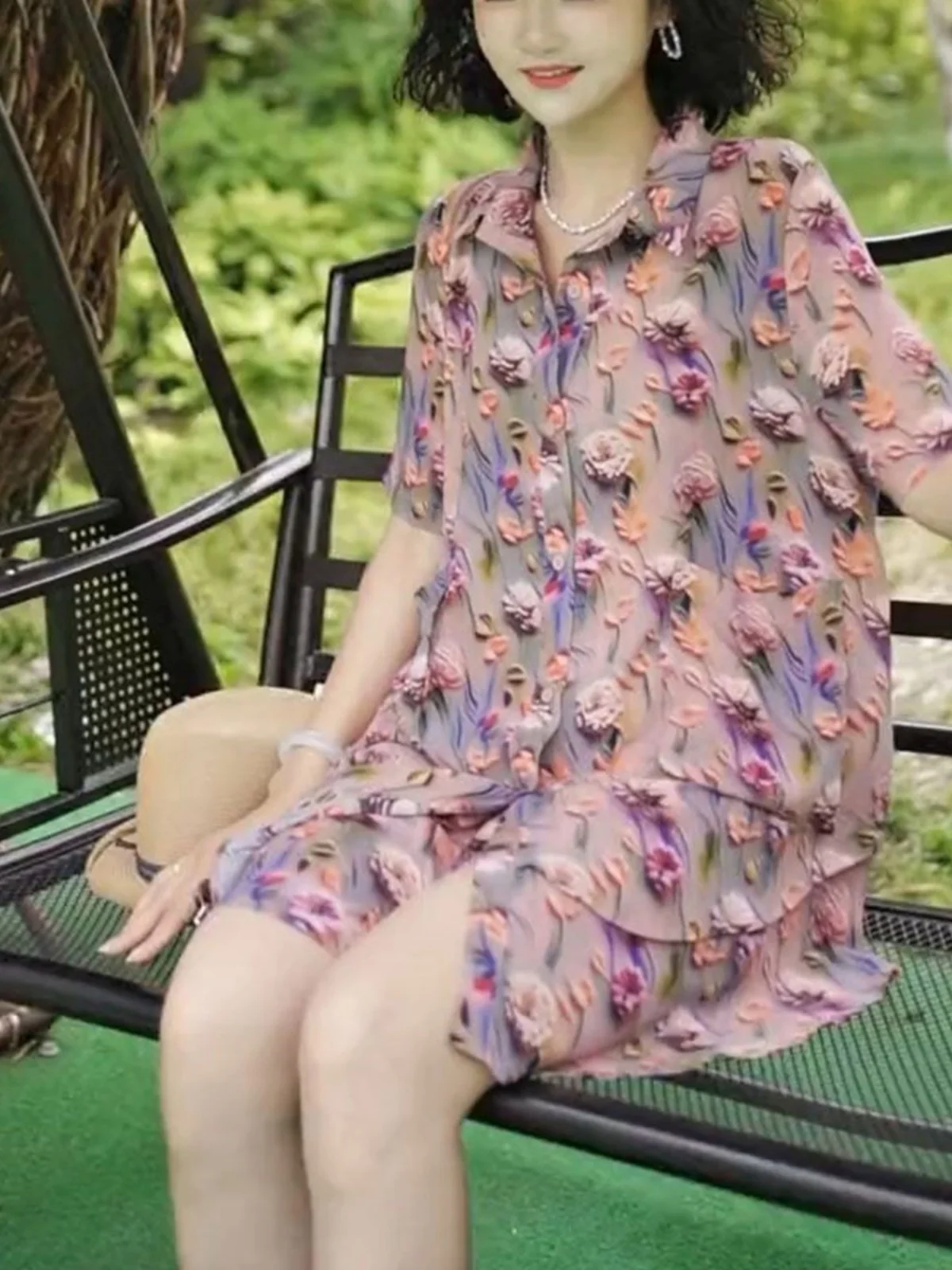 Модные топы-поло с цветочным принтом больших размеров и короткими рукавами шорты