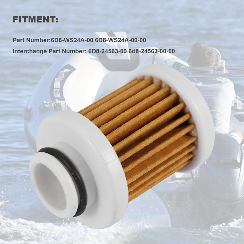 Набор топливных фильтров 6D8-WS24A-00 4 шт. для подвесного двигателя Yamaha F50-F115 40-115Hp