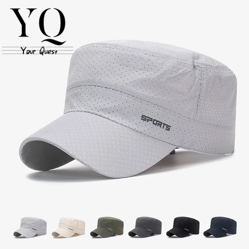 

Summer laser perforated breathable flat top hat for outdoor sun protection, shading, and quick drying SPORTS duck tongue hat