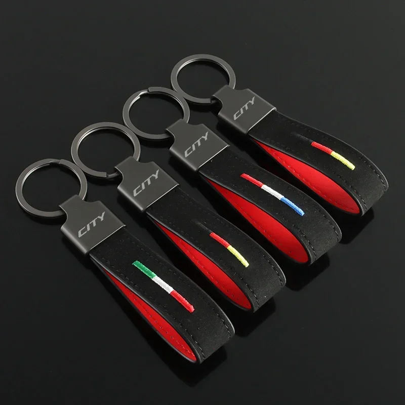 Замшевый автомобильный брелок для ключей подвеска аксессуары Honda City Logo Vision Odyssey HRV