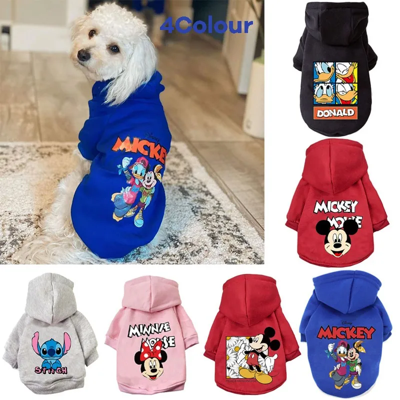 

Disney Pet Dog Clothes Winter Warm Dogs Hoodies Mickey Minnie Puppy Small Medium Dogs Sweatshirt French Bulldog Chihuahua Perro