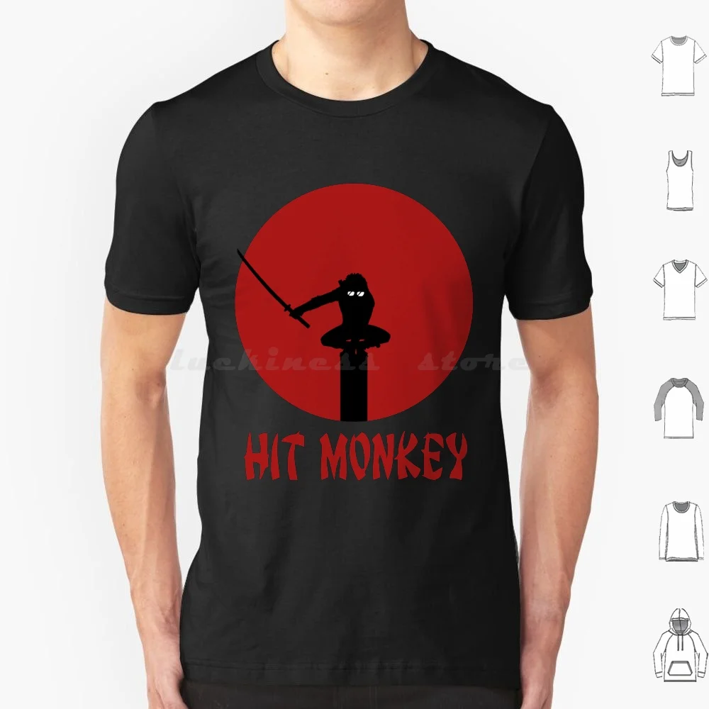 

Hit Monkey Red Moon T Shirt Cotton Men Women Diy Print Monkey Hit Monkey Hitmonkey Assassin Assassins Red Moon White Moon Red
