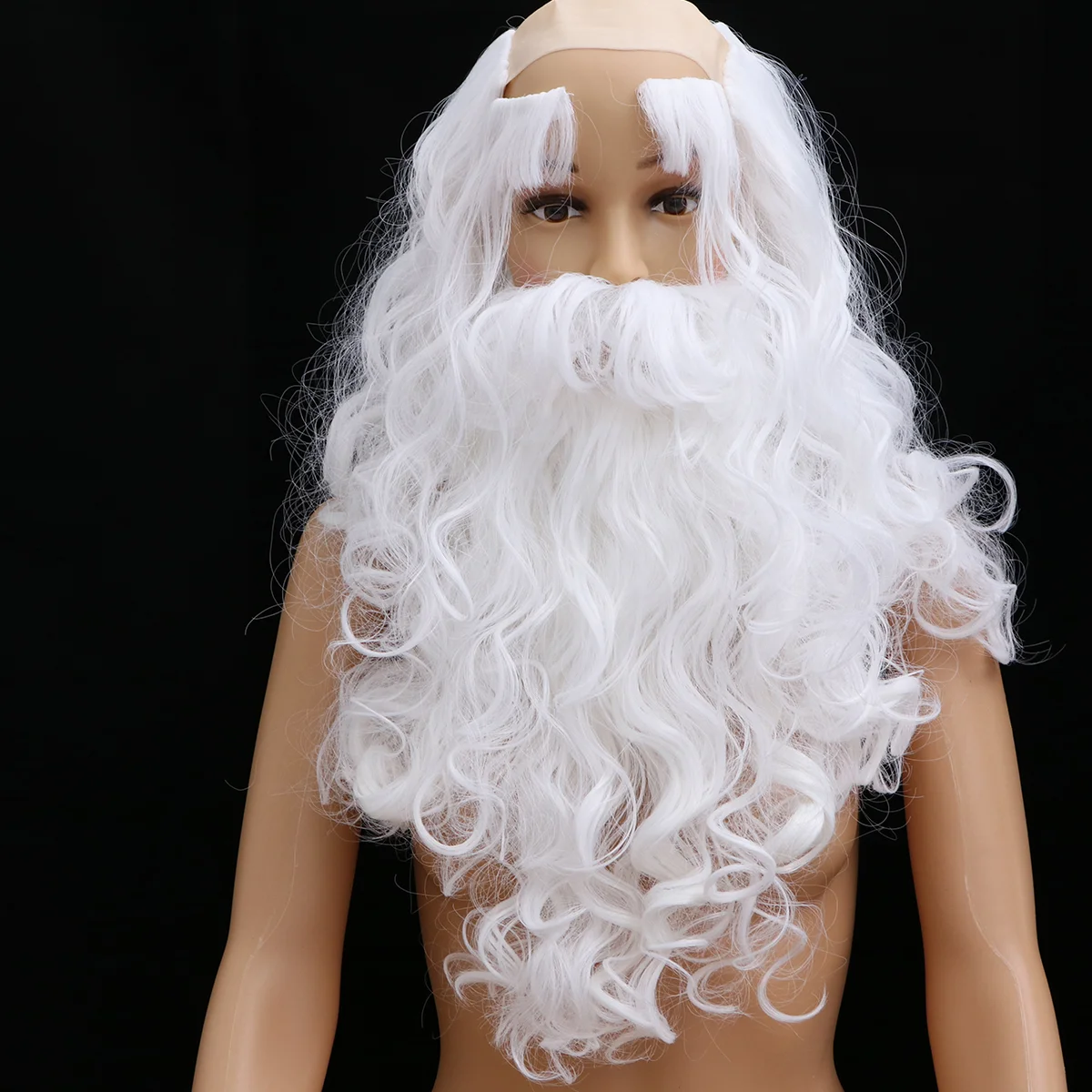 

Santa Claus White Long Beard Eyebrows Wig Cosplay Headdress Props