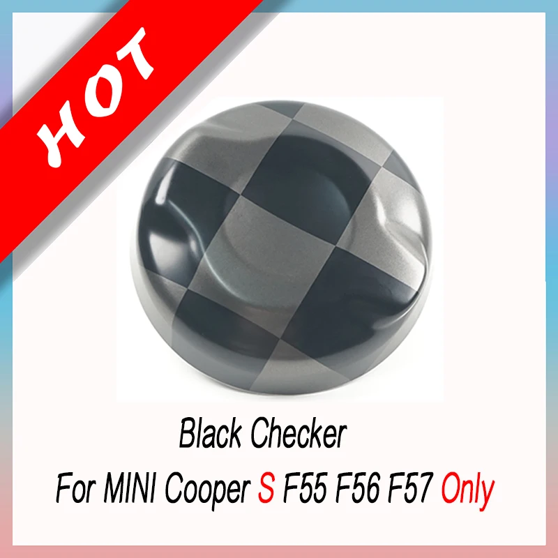 

Black Checker/Gloss Black Fuel Tank Cover Sticker For BMW MINI Cooper S F56 F55 F57 2.0T（1Pcs/Set）Auto-Styling Accessories