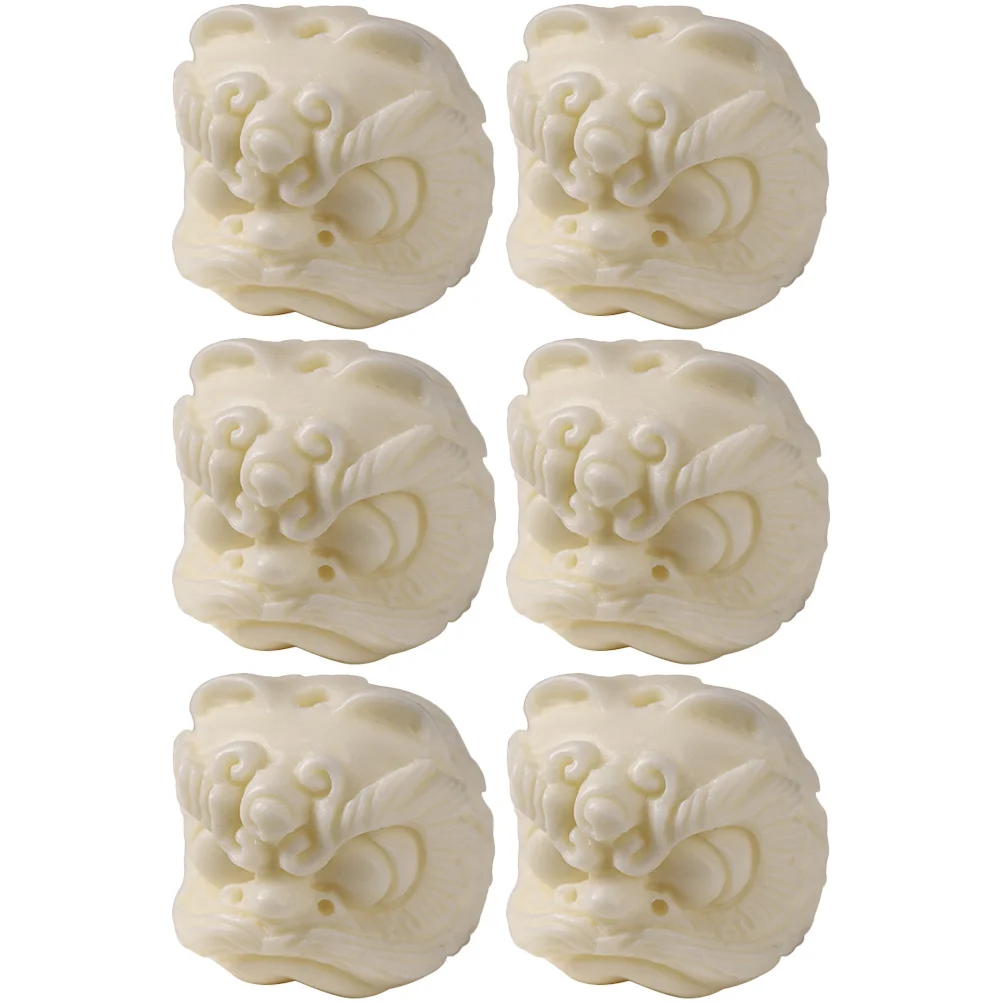 

6pcs Resin Lion Heads Spacer Beads DIY Lion Shaped Spacer Beads Jewelry Findings
