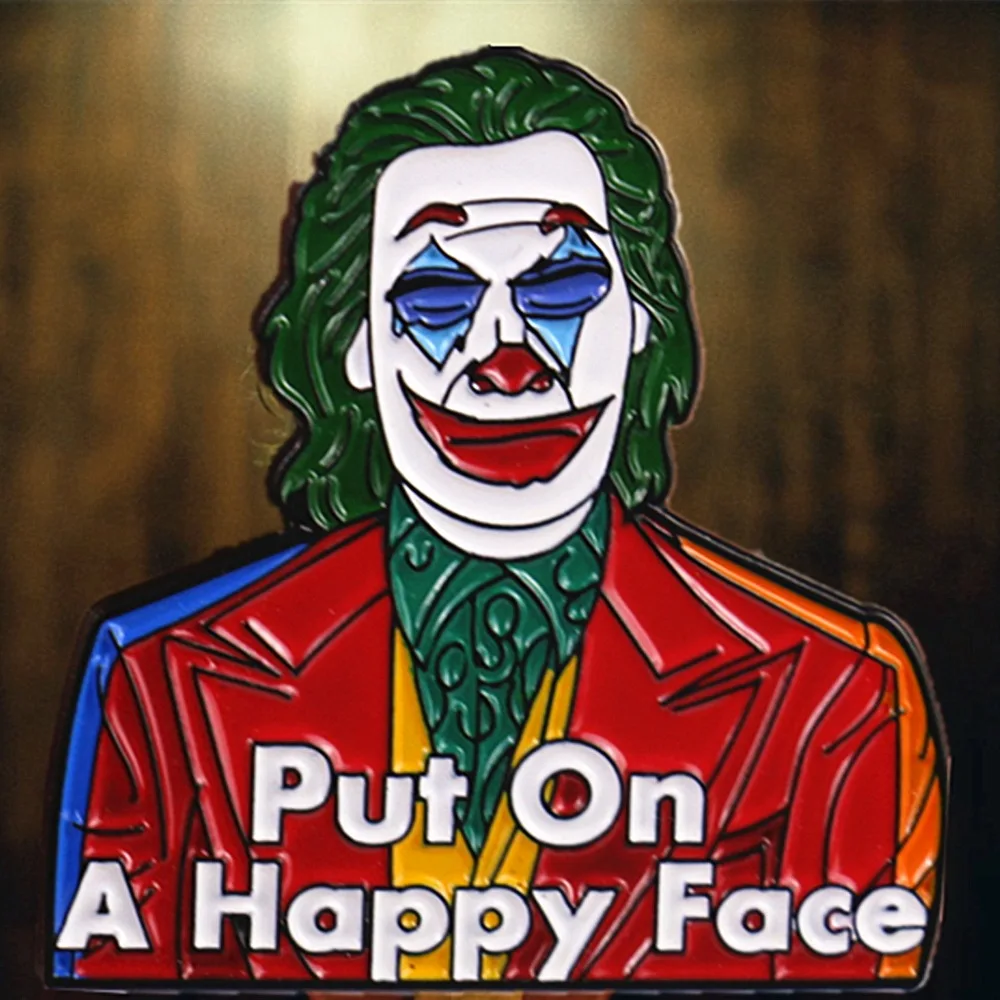 

SALeeee Movie JOKER Brooch Creative Fashion Trend Badge Hat Accessories