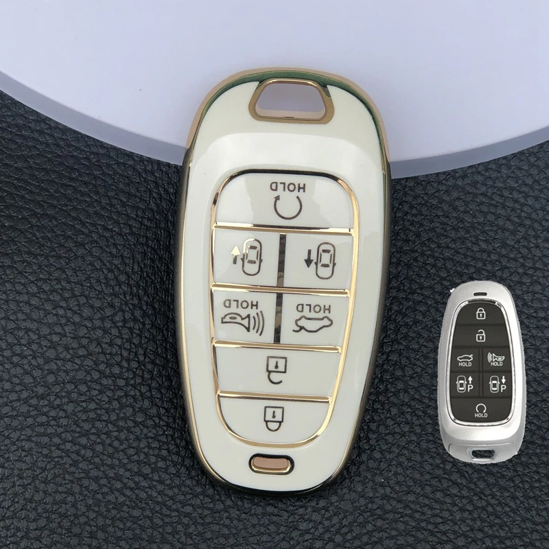 

ТПУ чехол для автомобильного ключа чехол для Hyundai Tucson Solaris Sonata Hybrid NEXO NX4 Santafe DN8 чехол для ключа кольцо 2021 2022 аксессуары