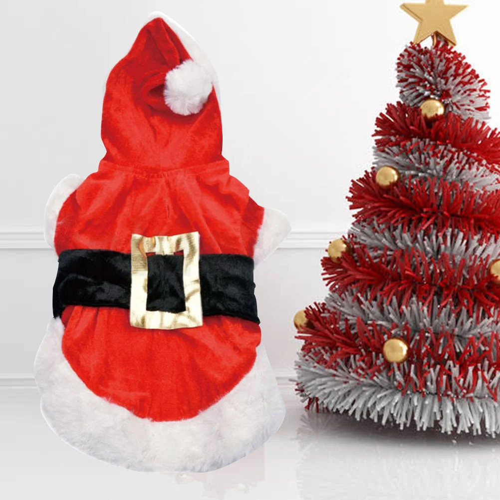 

1pc Santa Costume Festive Warm Comfortable Cosy Winter Clothes Hoodie Sweater for Chiwawa