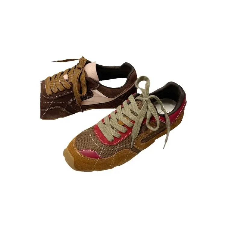 Новые женские туфли Dexun кожаные модные цветные схемы в стиле ретро повседневные