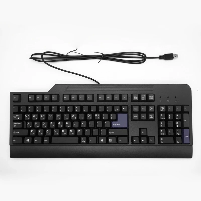 Фото Новая сменная USB-клавиатура для Lenovo KB1021 Корейская версия корейский обучающий ноутбук Настольный компьютер Корейская клавиатура 5,0 №1