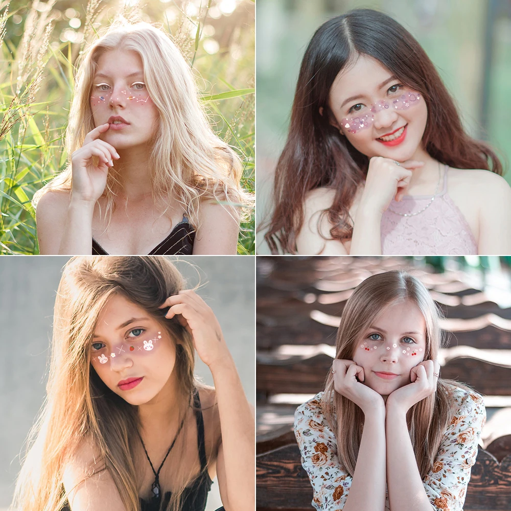 VeeCharm-Патчи для макияжа пятна лица милые аксессуары женщин косметика праздника