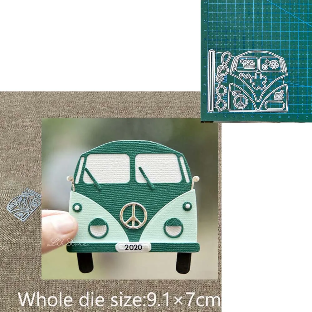 

Металлические Вырубные штампы форма для вырезания новый автобус украшение автомобиля Скрапбукинг Бумага рукоделие Нож Форма лезвие Дырок...