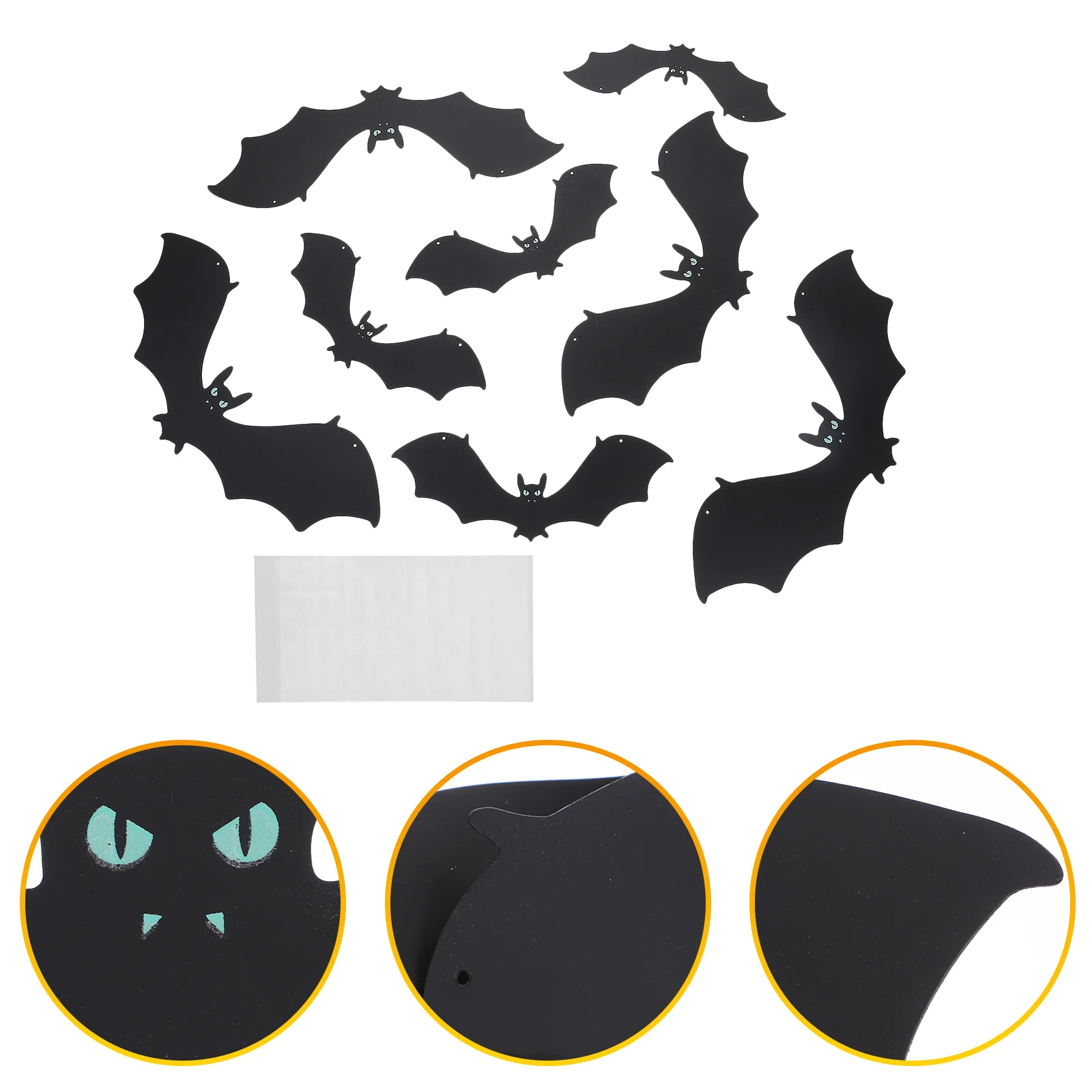 

Decorate Bat Ornament Miniture Decoration Halloween Scary Bats Pp Hanging Decors