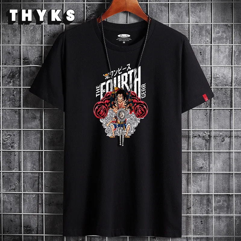 

Футболка мужская оверсайз с графическим принтом, винтажная тенниска в стиле Харадзюку, с рисунком манга, винтажная одежда в стиле хип-хоп дл...