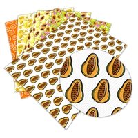 popular summer theme printed faux leather sheet cross grainsheet for diy handmade hair bows 2230cm