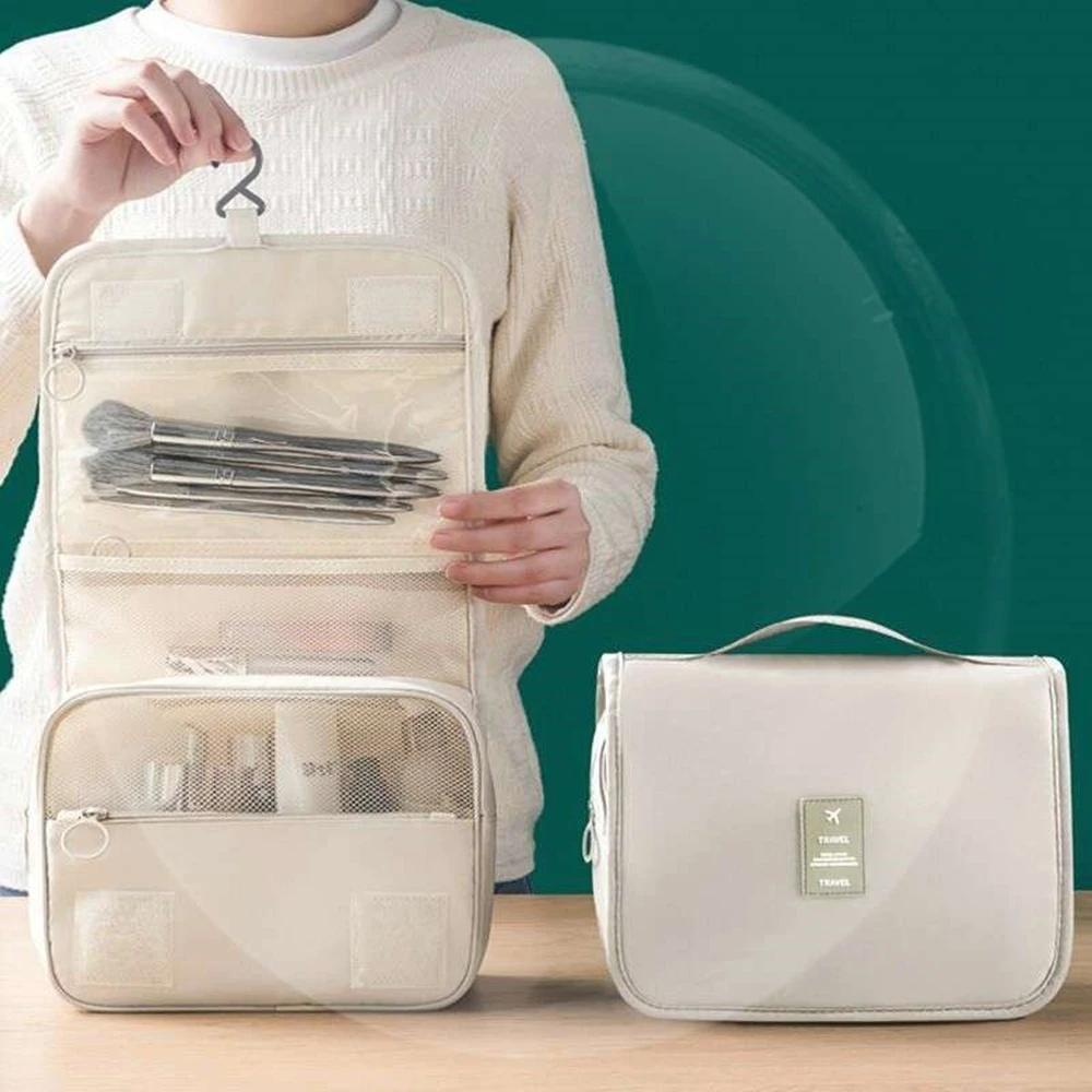 

New Large-Capacity Women Makeup Bags Travel Cosmetic Bag Toiletry Organizer Waterproof Storage Neceser Hanging Bathroom Wash Bag