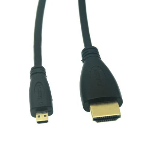 Кабель Micro HDMI-совместимый с HDMI, 1 м, 1,5 м, 3 м, 5 м, 3D, 1080P, 1,4, позолоченный штекер, Micro HDMI-совместимый кабель для планшета HDMI