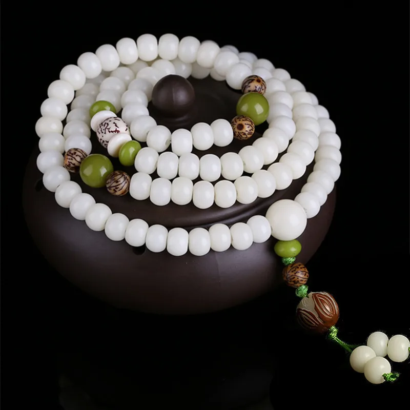 Религия натуральные влюбленные унисекс Смола 108 буддистские бусины белый