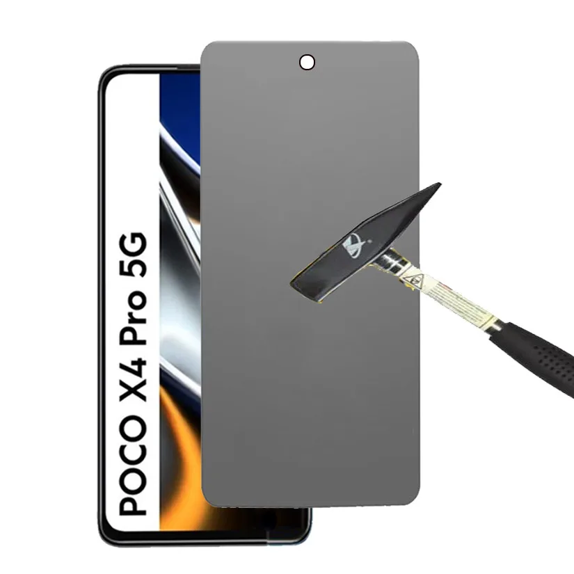 Защитное стекло для Poco F4 на смартфона поко x4 x3 м3 м4 про 5g Анти-шпионское блики очки