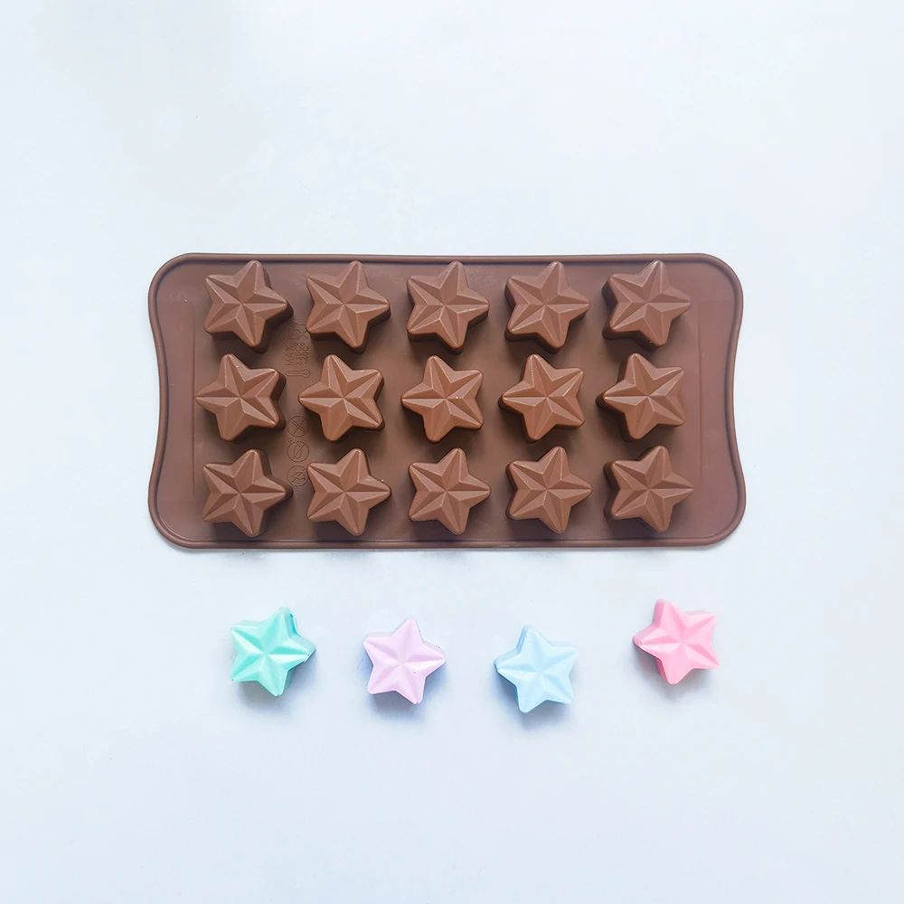 

15 Holes Star Shape Silicone Chocolate Mold DIY Homemade Jelly Pudding Candy Mold Cake Decoration Baking Mould Ice Cube Making