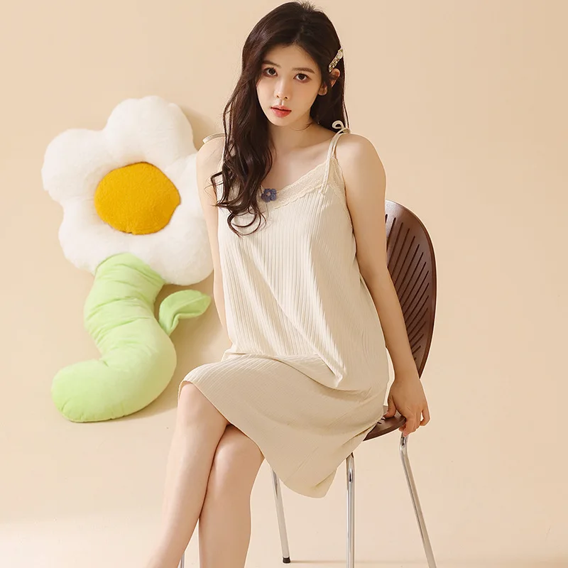 Women's Dress 2023 Summer Suspended Nightwear Sexy Dress Relaxed Nightwear Casual Homewear