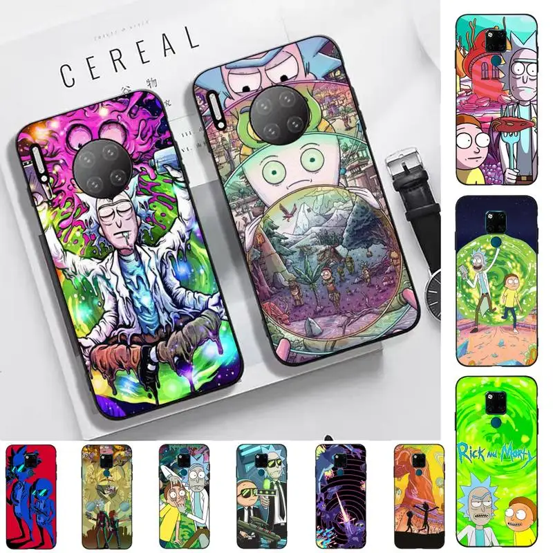 

R-RickS Anime Funny Phone Case For Huawei Mate 10 20 30 40 50 lite pro Nova 3 3i 5 6 SE 7 pro 7SE