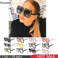 Big Frame Women Sunglasses Retro Diamond Square Sun Glasses Dazzling Ocean Eyeglasses Holiday Lady Eyewear Shades Wholesale 8126