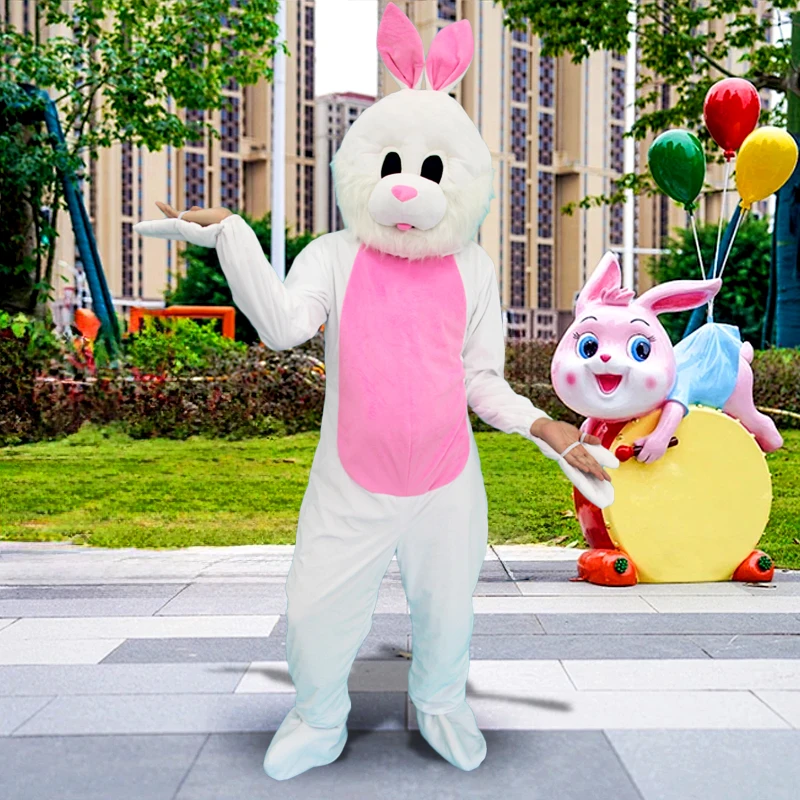 Косплей Пасхальный кролик мультфильм костюм талисмана реклама церемония день
