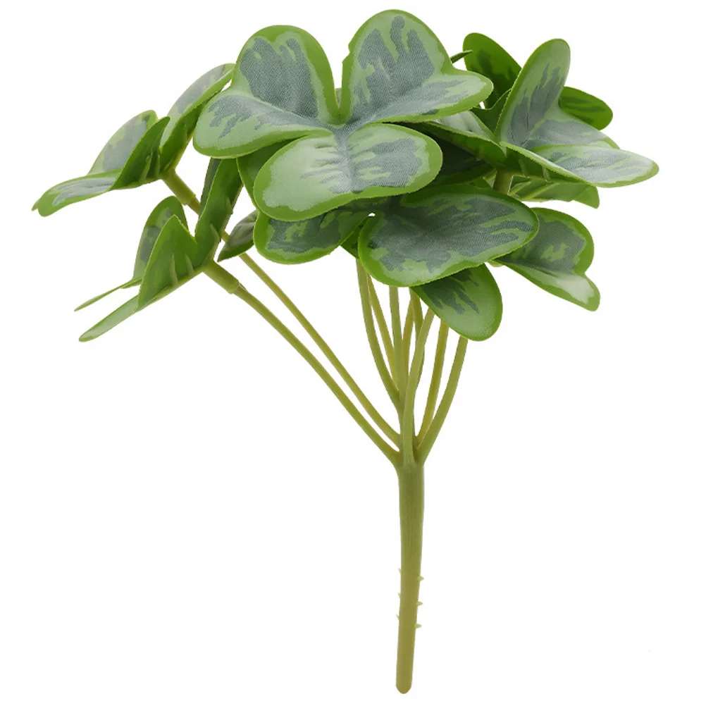 

Shamrock Artificial Fake Greenery Decor Leaf Live Dracaena Faux Green Vase Stems Clover Branch Bouquet Picks S Day Flowers Diy