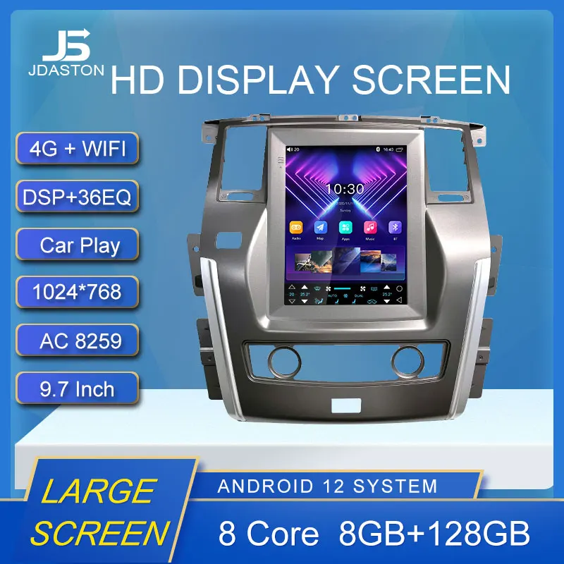

Android12 Car Multimedia Player For infiniti QX80 Nissan Patrol Y62 2010 - 2020 Tesla Style Screen 2 Din Car Radio GPS Stereo