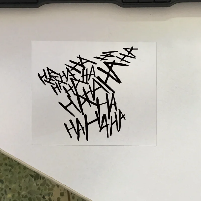 

Забавная наклейка на мотоциклетный шлем Hahaha, светоотражающий тип, виниловая водонепроницаемая наклейка для мотоцикла 12 см x 11 см