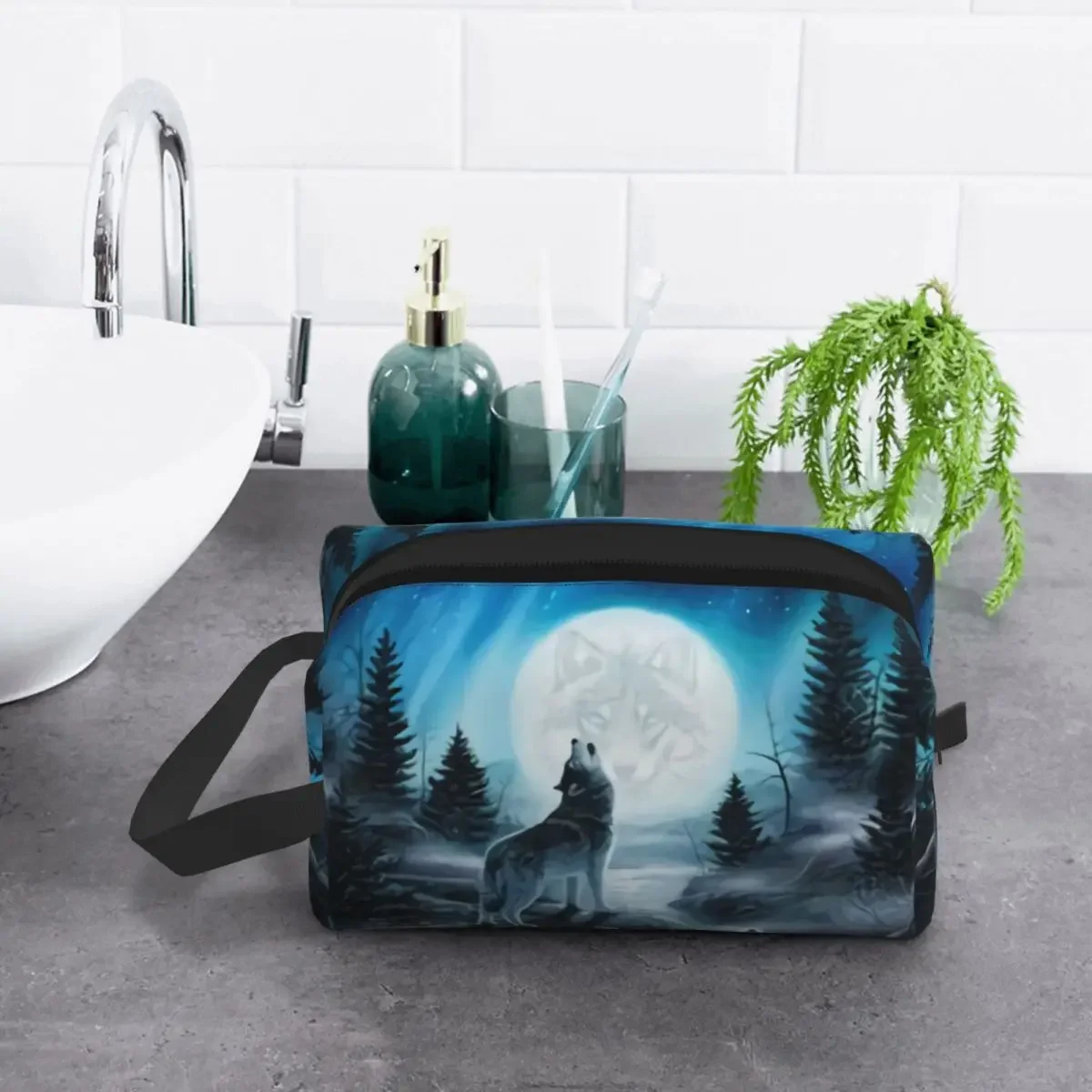 Kawaii Resentment Of The Wolf дорожная косметичка для женщин макияжа животных хранения