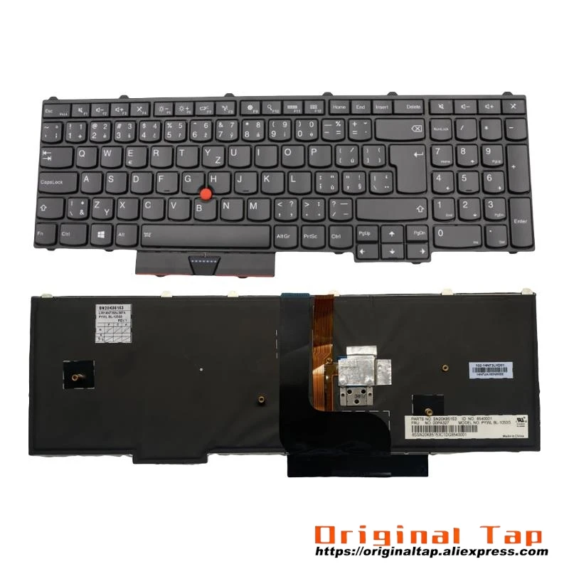 Клавиатура CZ с чешской подсветкой для Lenovo Thinkpad P50 P70 00PA296 00PA378