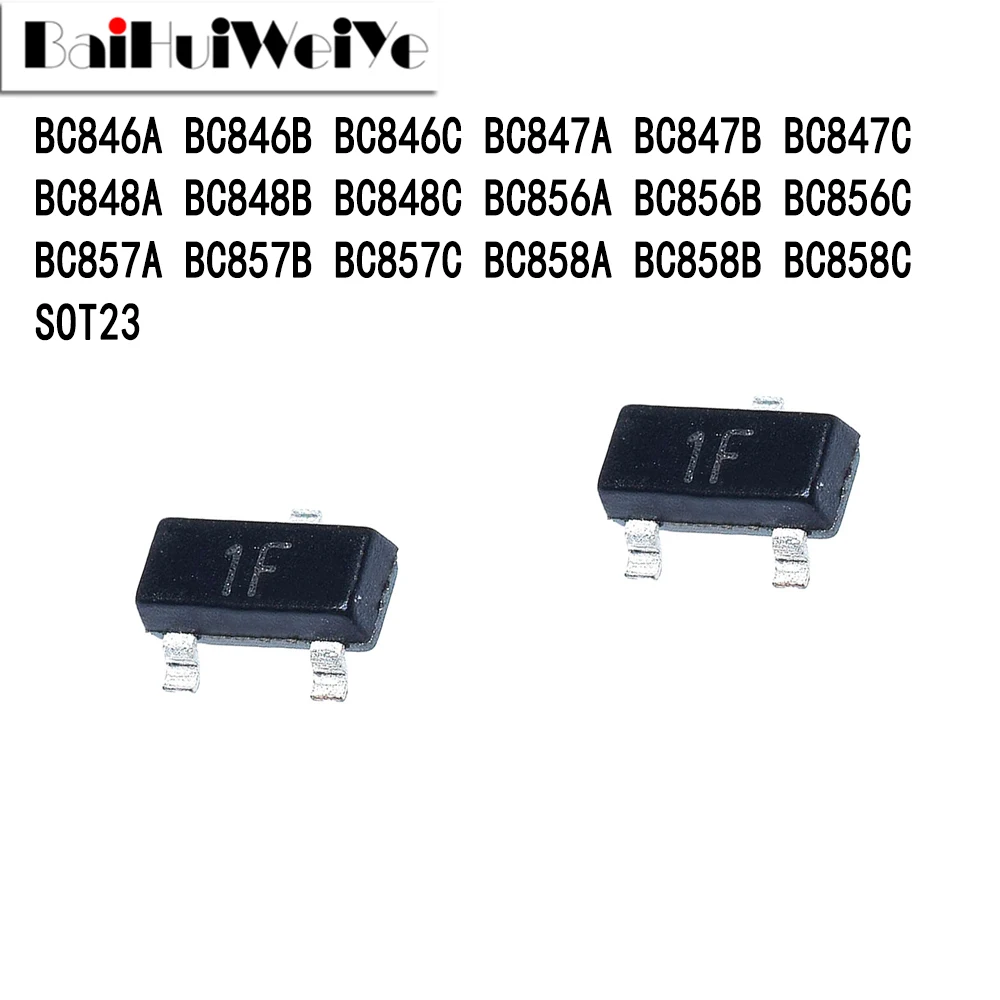100 шт., BC847A BC847B BC847C BC848A BC848B BC848C BC856A BC856B BC856C BC857A BC857B BC857C BC858A BC846A BC846B BC846C SOT-23