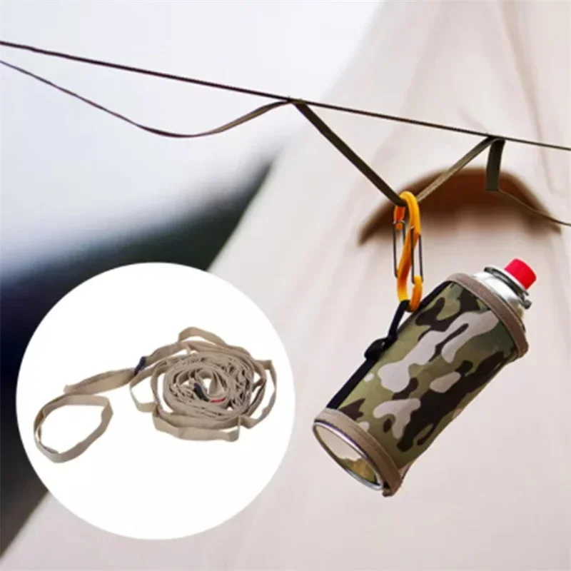 

1.8/5m Campsite Camping Lanyard Backpacking Rope Storage Tent Portable Strap Hanging Outdoor Hiking Accessories Canopy Hanger