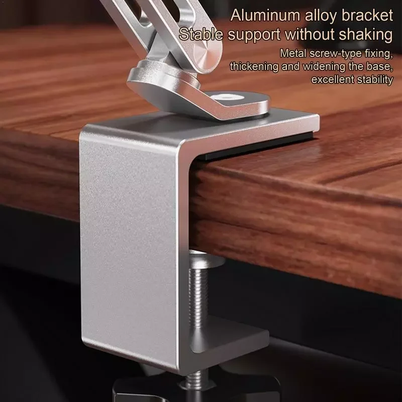 

NEW2023 Adjustable 360 Degree Long Arm Mobile Tablet Stand Holder For IPad Lazy Bed Desktop Clip Aluminum Alloy Bracket