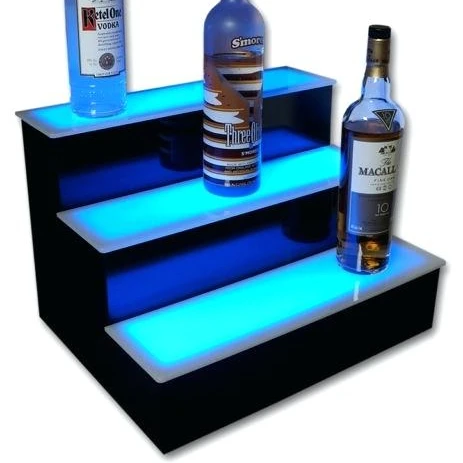 

Led Lighted Acrylic Back Bar Liquor Shelves Storage Rack Holder Display Rack