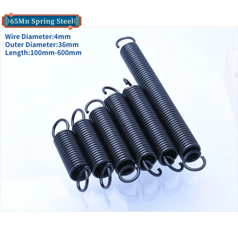 

65Mn Spring Steel Open Hook Tension Spring Pullback Spring Coil Extension Spring Draught Spring Wire Diameter 4mm OD 36mm