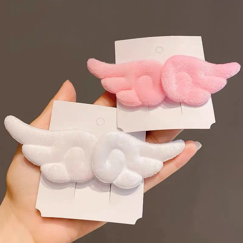 

1Pair Cute Angel Wing Plush Hairpin Children Girl Hair Clip Accessories Barrettes Hairgrip Headdress Headwear Hairclip
