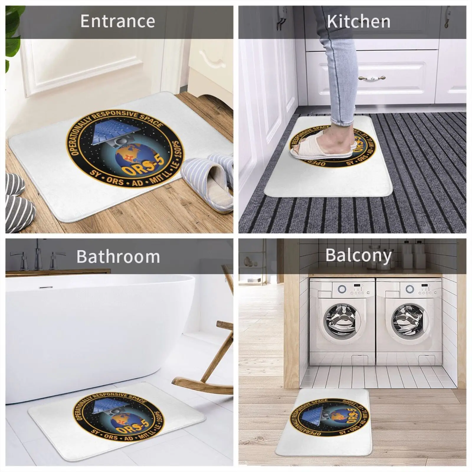 Программируемый коврик-накладка для интерьера или двери нескользящий мягкий